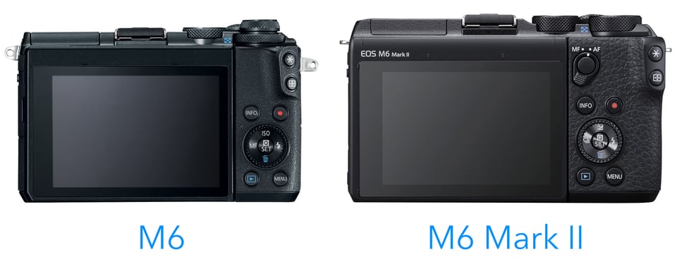 Canon M6 vs M6 Mark II Back