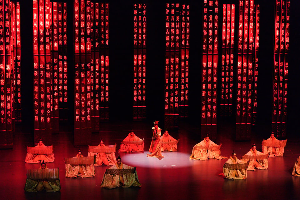 I took this photo of a performance at the terracotta army exhibit in China