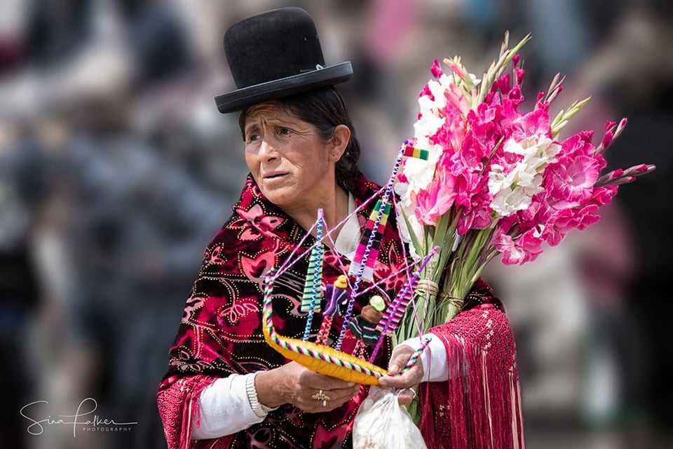 A Cholita at Semana Santa Festival – Copacabana, Bolivia