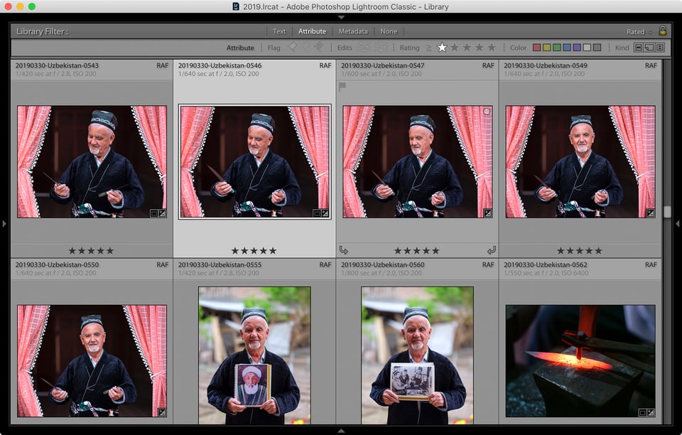 Lightroom Starred Images