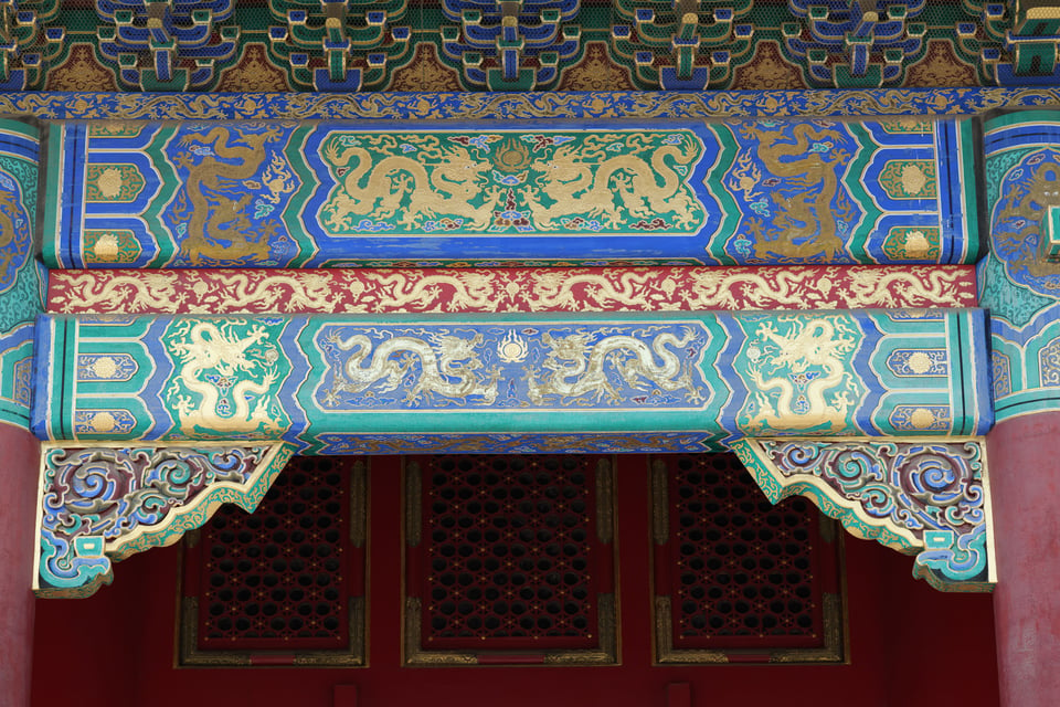 Close-up details at the Forbidden Palace in China.