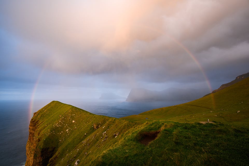 Rainbow Photography Attempt 2 Faroe Islands Kalsoy Lighthouse