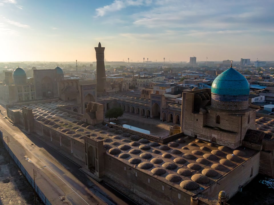 Poi Kalon Mosque Aerial Side View