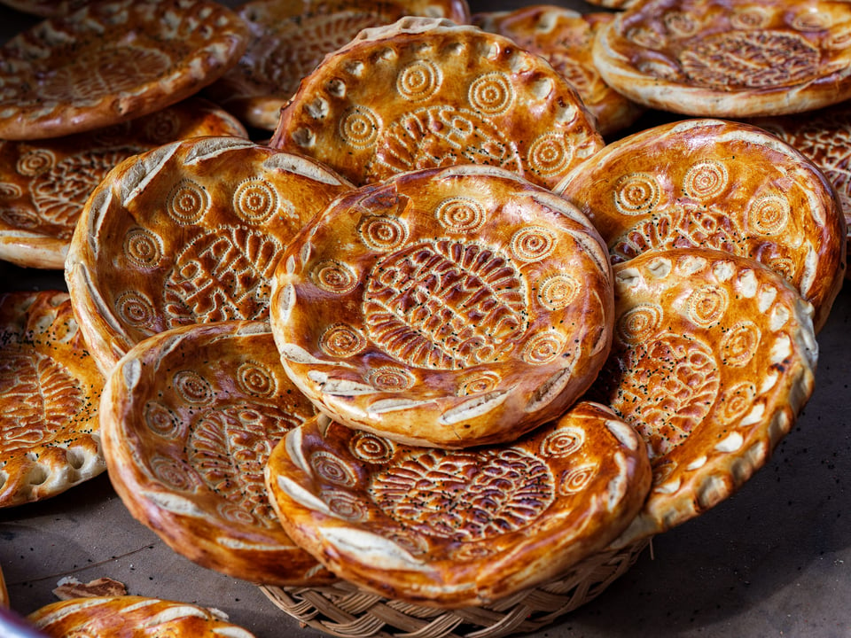 Uzbek bread made in Namangan