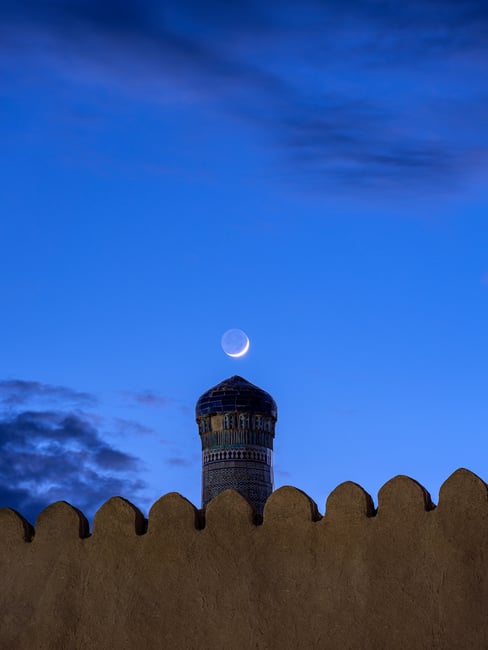 Crescent Moon in Khiva, Uzbekistan