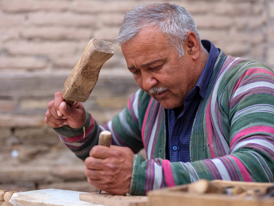 Master of Woodworking in Khiva