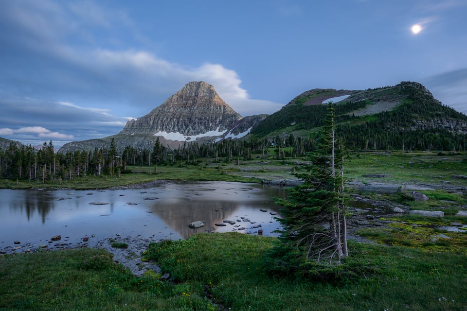 Middle of Blue Hour Glacier National Park