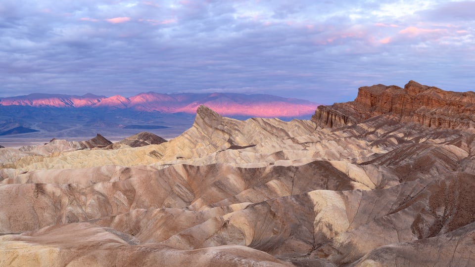 Image of Zabriskie Point, post-processed in Lightroom on iMac Pro