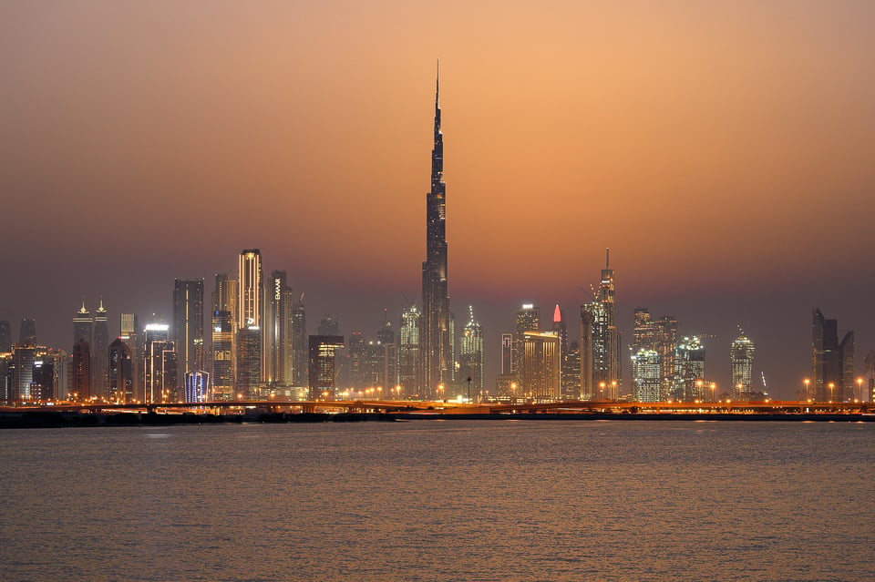 Dubai Skyline at sunset