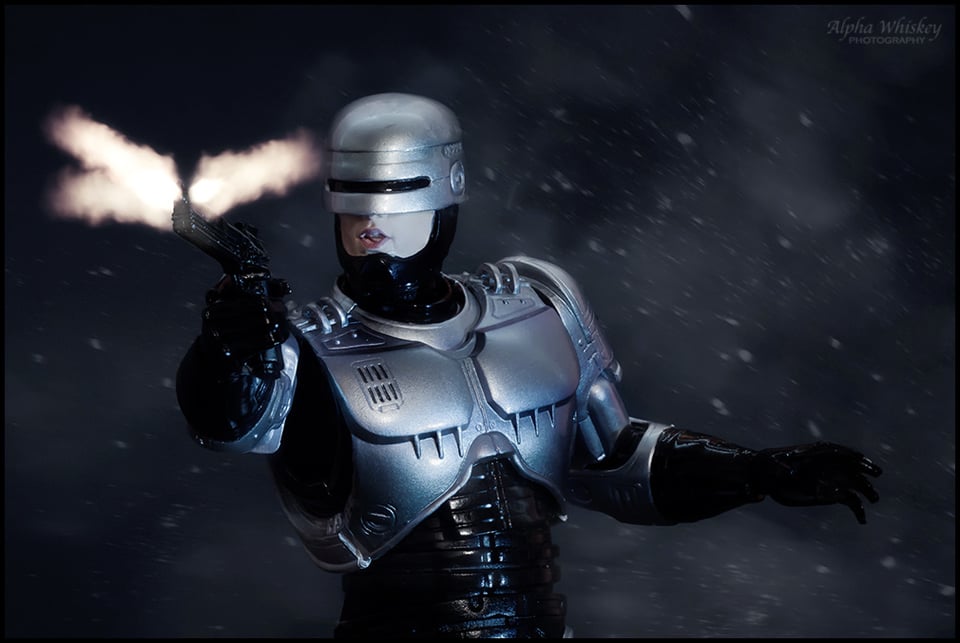 Robocop firing gun