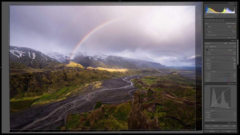 Lightroom Crop of Landscape Photo