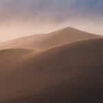 Pyramid-Shaped Sand Dune in Death Valley National Park at Sunset