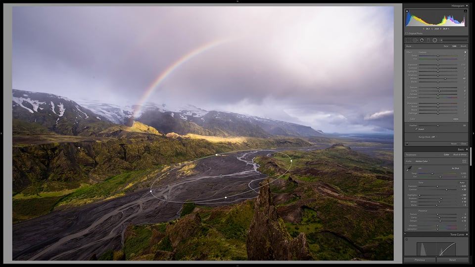 Radial Filter Thorsmork Landscape Photo