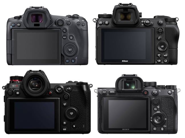 Canon EOS R5 vs Nikon Z7 II vs Panasonic S1R vs Sony A7R IV Back