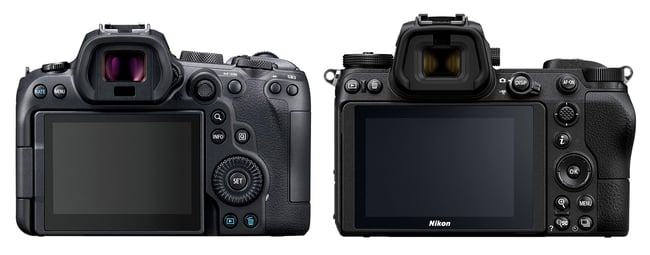 Canon EOS R6 vs Nikon Z6 Back