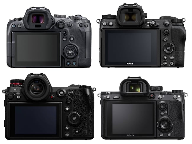 Canon EOS R6 vs Nikon Z6 II vs Panasonic S1 vs Sony A7 III Back