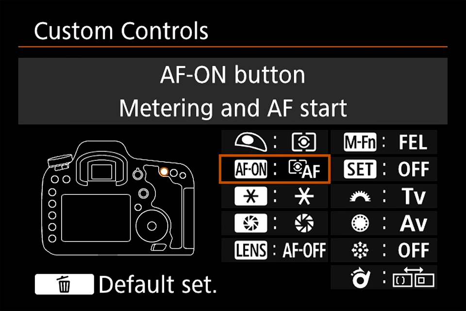 Canon Custom Controls