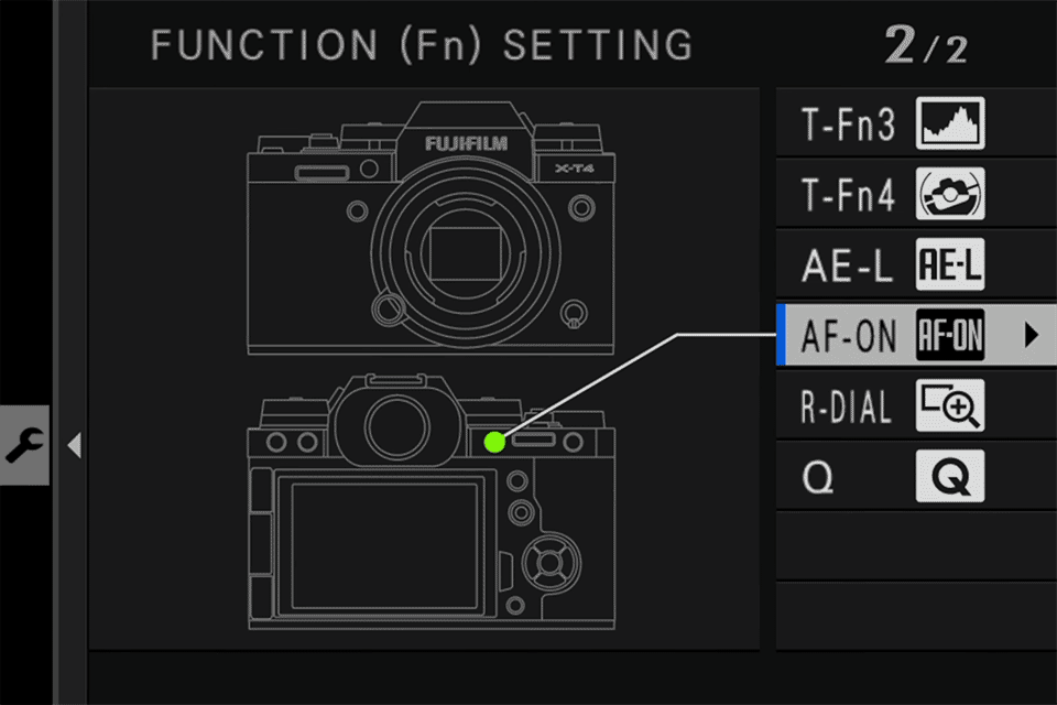 Fuji AF-ON Button