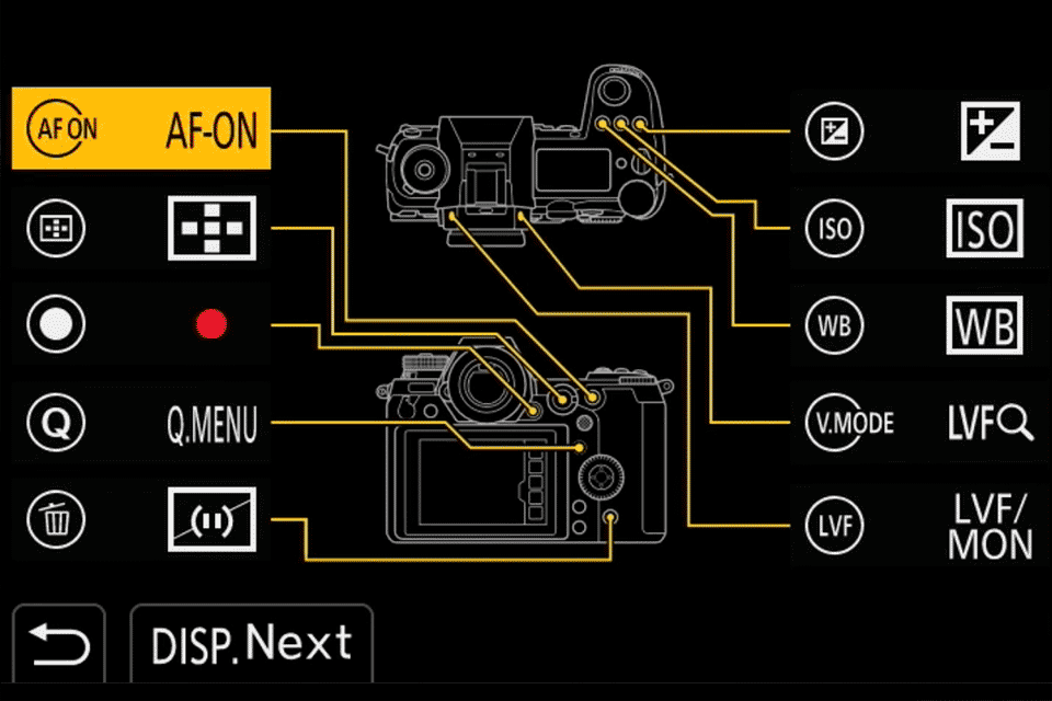 Panasonic S1 AF-ON Button Menu