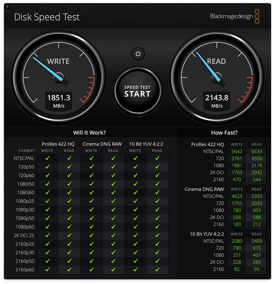 MacBook Pro 2016 Storage Performance