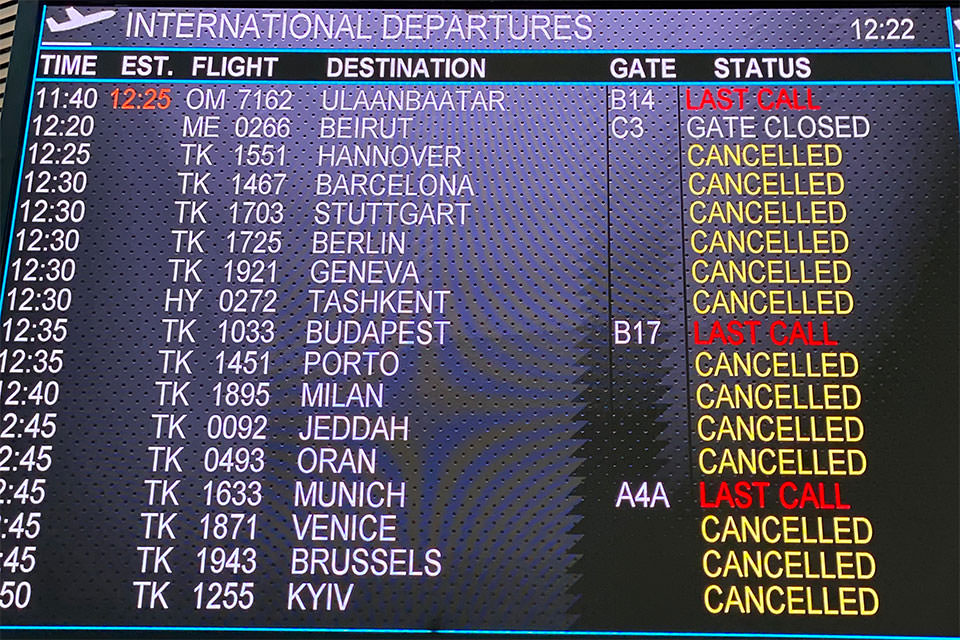 Istanbul Airport Departures