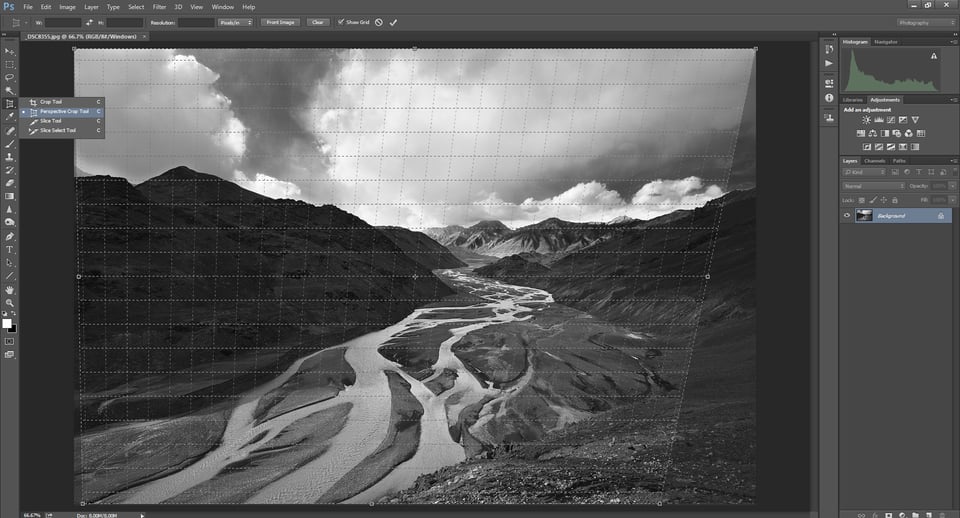 Perspective Crop Tool in Photoshop