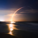 Rocket Launch at Night
