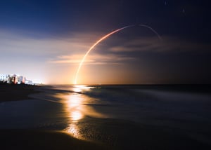 Rocket Launch at Night