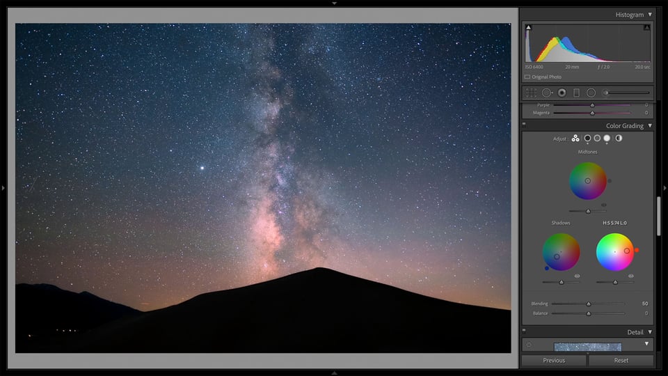 Bad Colors When Choosing Highlight Color Grading Adjustment for Milky Way Photo