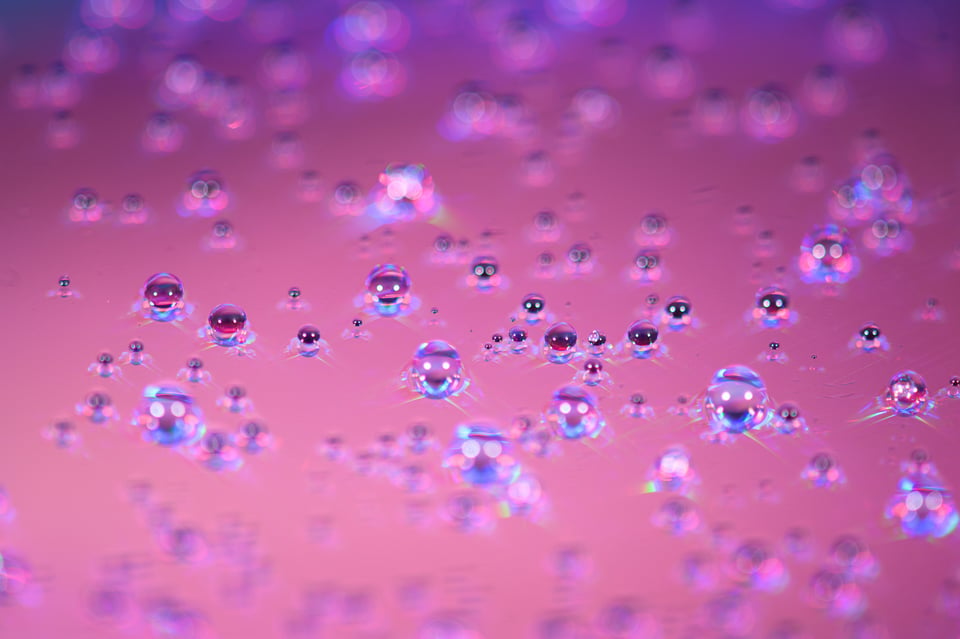 Bubbles on a pink background with a cool texture