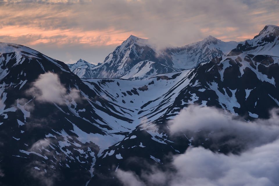 Intense mountain with harsh texture