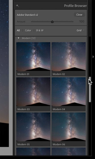 Lightroom Profile Browser