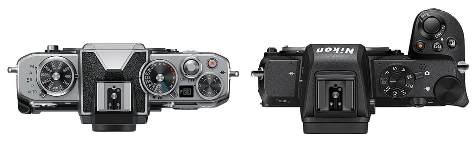 Nikon Zfc vs Z50 Top Control Layout