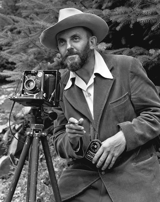 Ansel Adams with 4x5 Camera