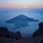 Crater Lake Smoky Sunset 4x5