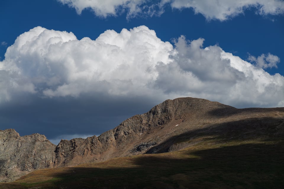 Same landscape with cloud darkened