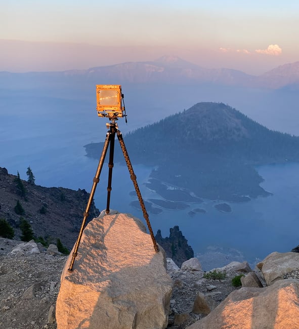 Tripod with Thinnest Leg Sections Collapsed