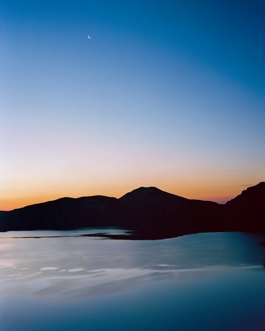 Crater Lake Moon on 4x5 Film