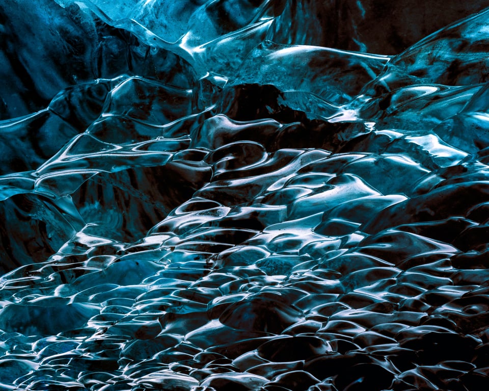 Ice Cave Abstract Iceland Winter