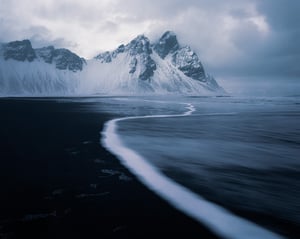 Iceland Landscape in Winter Stokksnes