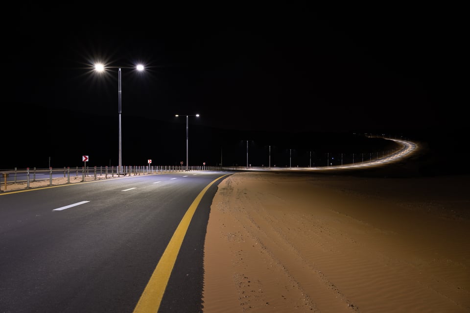 Street at night in color