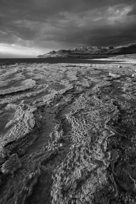 Successful black and white photo of landscape