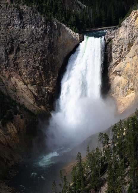 Classic view of Yellowstone Falls
