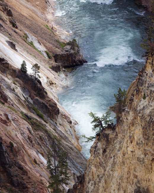 River telephoto picture Grand Canyon of Yellowstone