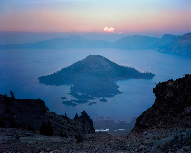 Crater-Lake-Smoky-Sunset-Clean