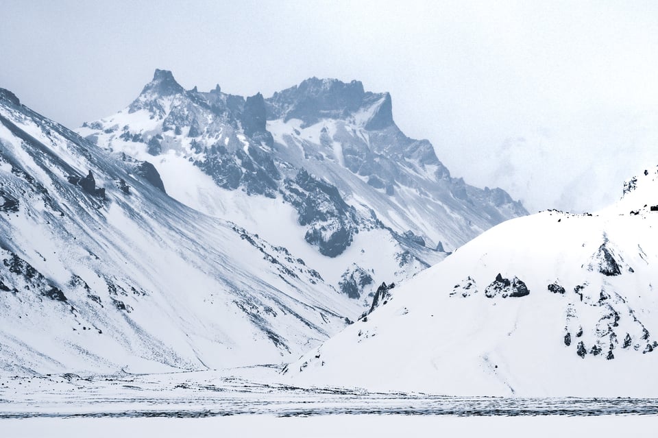 Distant Mountain in Iceland