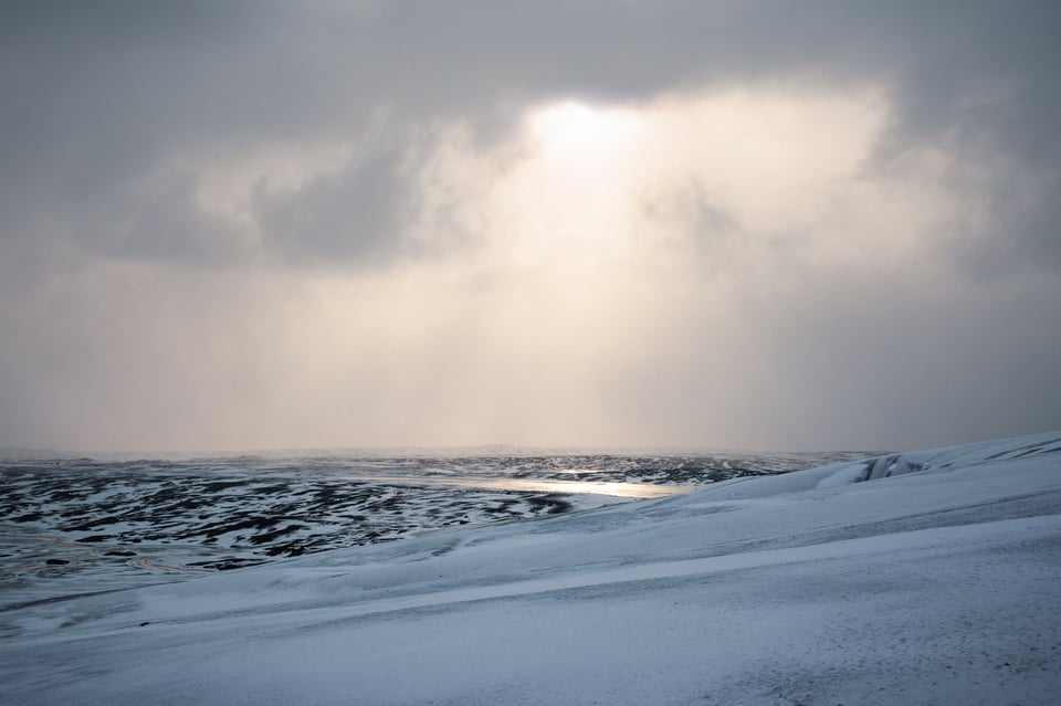 Sunbeam in Iceland in the winter Nikon Z 28mm f2.8 Sample Photo