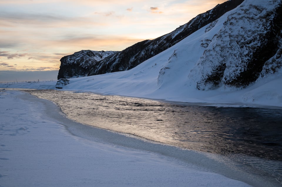 Sunset in Iceland in Winter Nikon Z 28mm f2.8 Review sample Photo