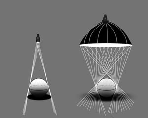 Graphic showing why it is extremely important to use a diffuser to create nice soft artificial lighting for flash photography