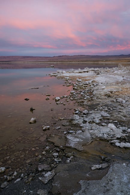 Pink Sunset at Mono Lake California